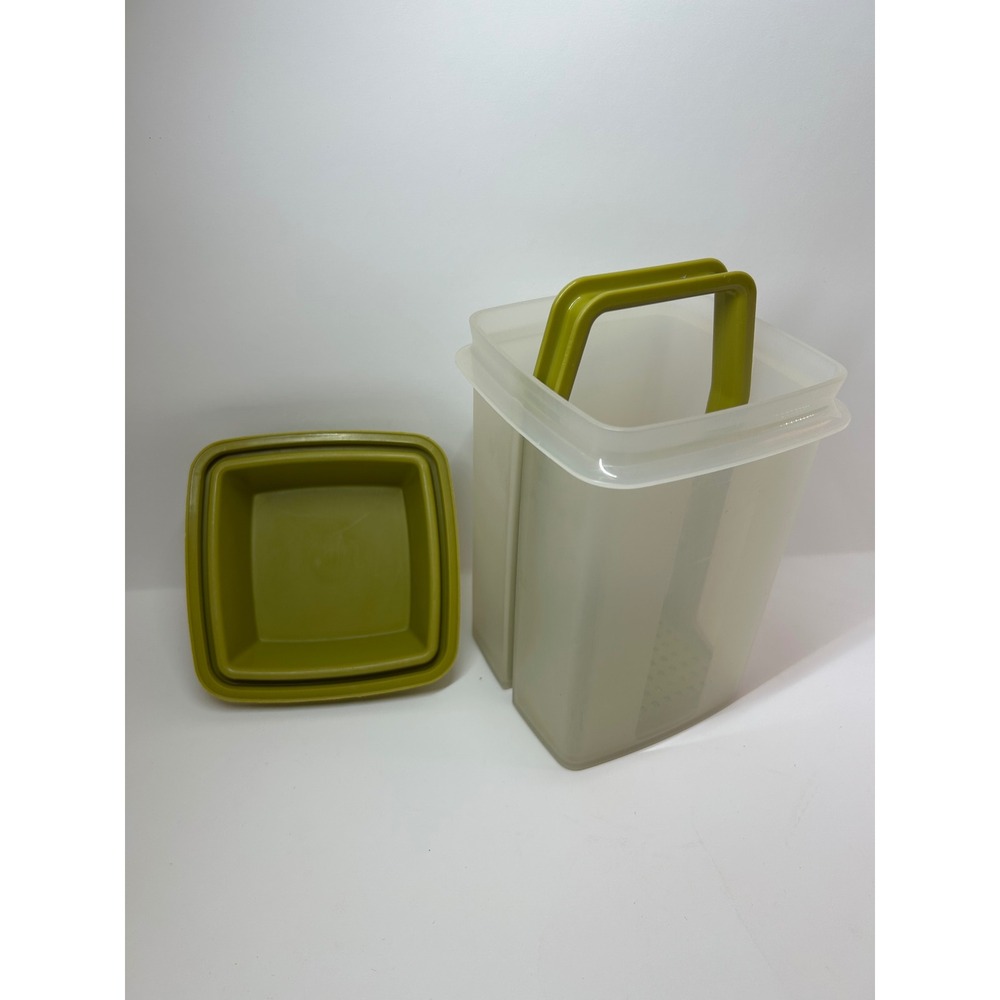 Vintage Tupperware Avocado Green Pickle Keeper Strainer Container w Lid - Picture 4 of 6